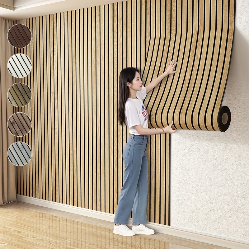 1 3 rolls 3d wood grain wall panels self   foam thickened wallpaper textured   decoration wall stickers peel and   to clean and install removable suitable for renovation of living rooms bedrooms ceiling office