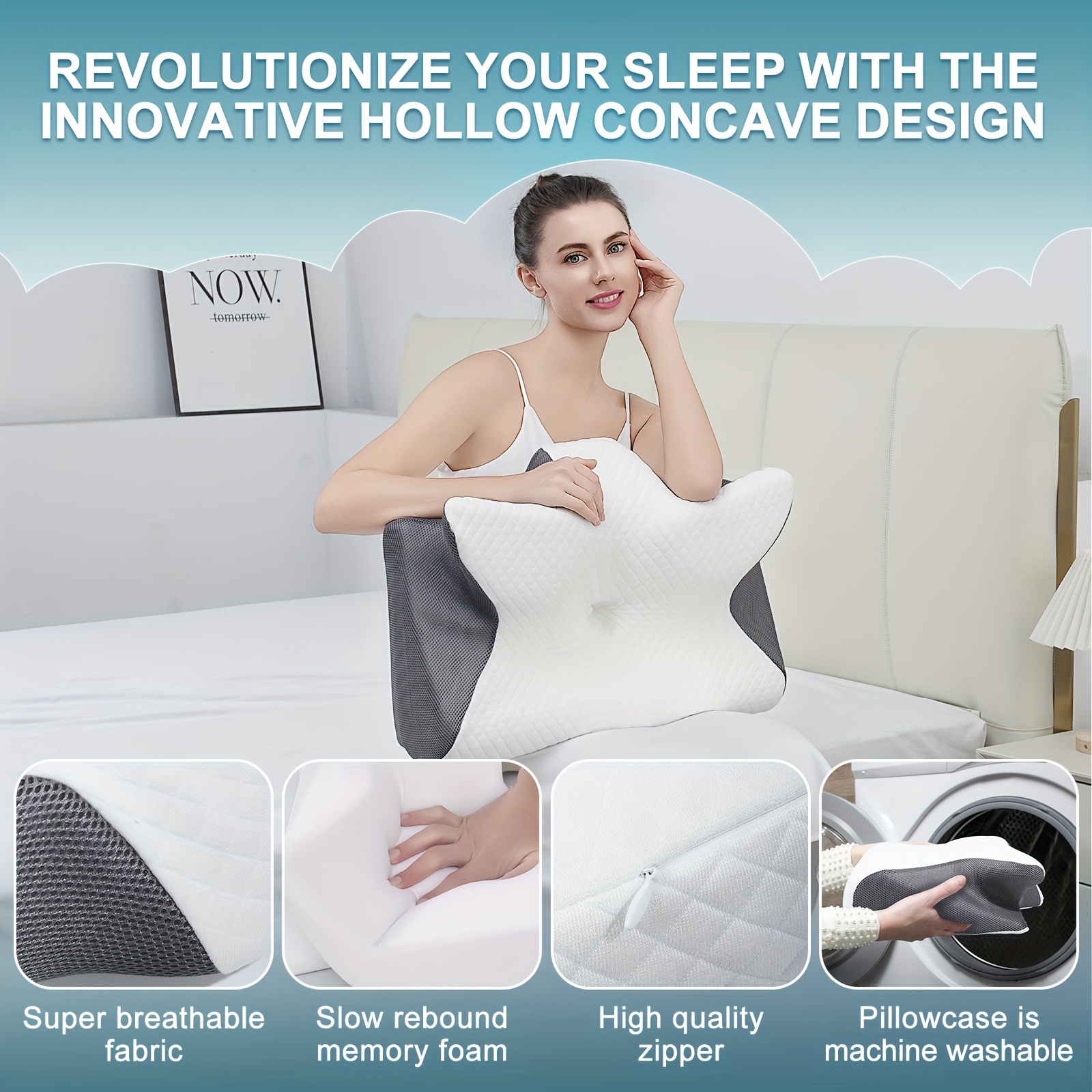 1kpl   1   ortopedinen   niskakipuun, kohdunkaulan  , ergonominen muistivaahto  niska- ja hartiakipujen lievitykseen jäähdyttävällä jääsilkki liinalla, ortopedinen kaulasängyn  