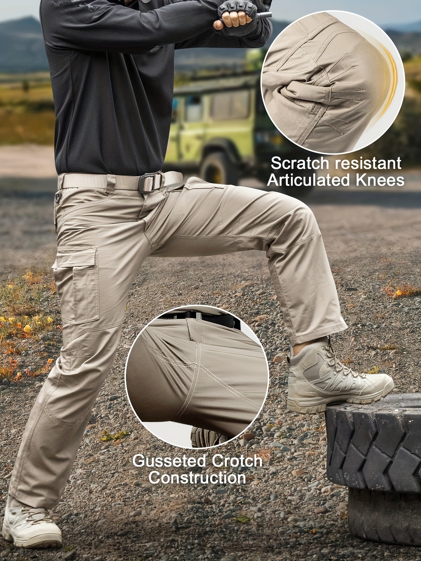 Khaki waterproof trousers online