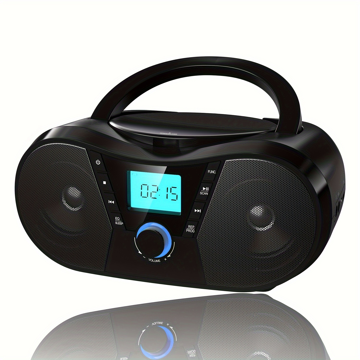 

Portable Cd , Usb , Speakers, Earphone , Aux , , Fm ,