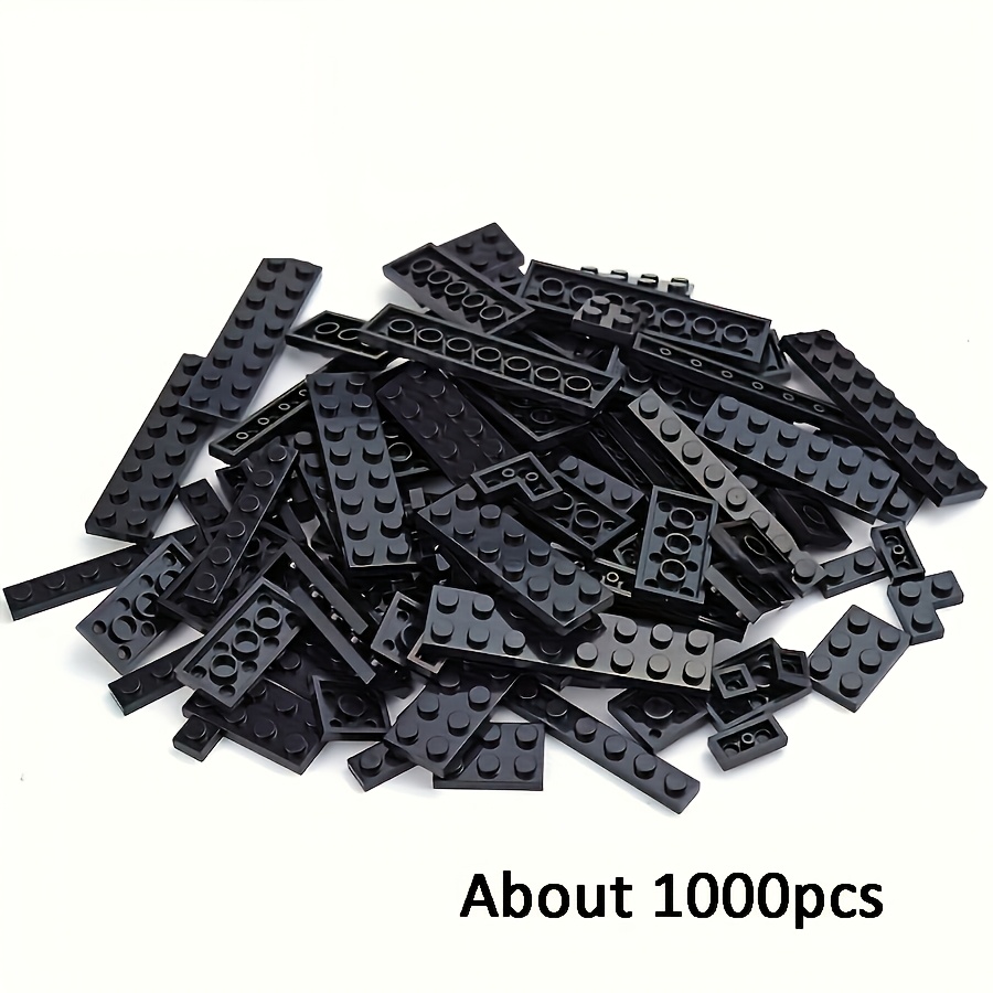 TEMU 1000pcs Plate Building Block Loose Building Blocks Mixed Accessories Creative Building Blocks Compatible Brand 1x1 1x2 1x4