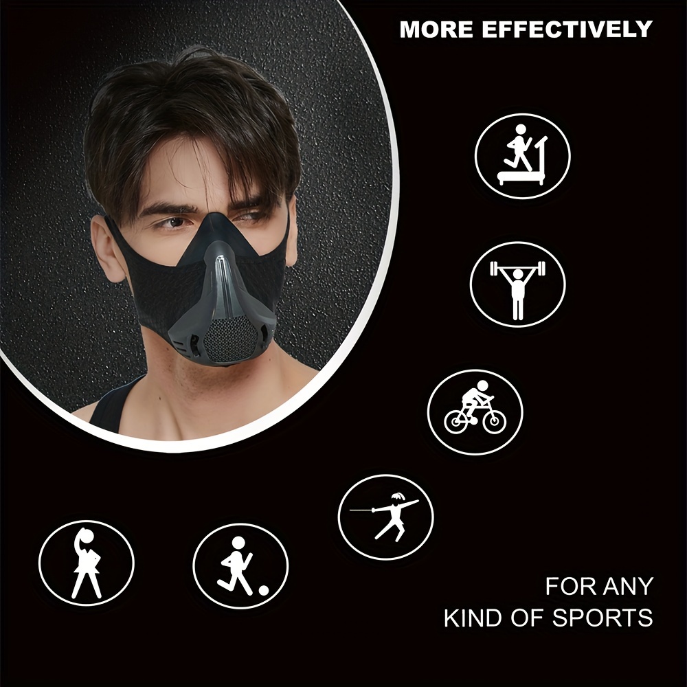 Breathing Mask for Cardio - Boost Stamina, Training Mask for Jogging, Workouts, Fitness, And Athletic Training, Without Battery