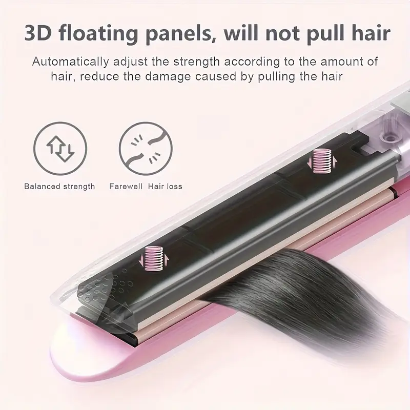 european standard plug mini clipper straightener curler flat iron beard straight hair curls styling tool portable travel styler Product details 5