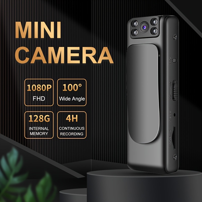 caméra avec audio, 100°, batterie au lithium rechargeable usb 450mah, rotation 90°, en charge jusquà 128gb sd ( ), - noir, pour la plage, des , cadeau pour des pères Détails du produit 8