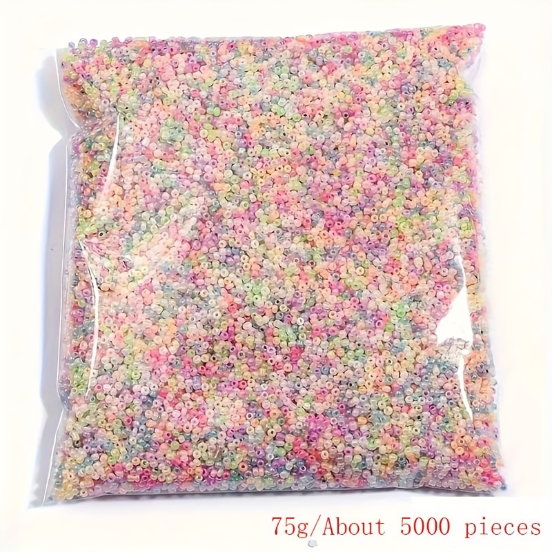 1000/30000 Pcs, Glass Seed Beads, Cream Color, Straight Hole Beads, DIY Jewelry Making, Craft Supplies for Bracelets, Necklaces, Tassels, Accessories, Art &amp; Craft Supplies