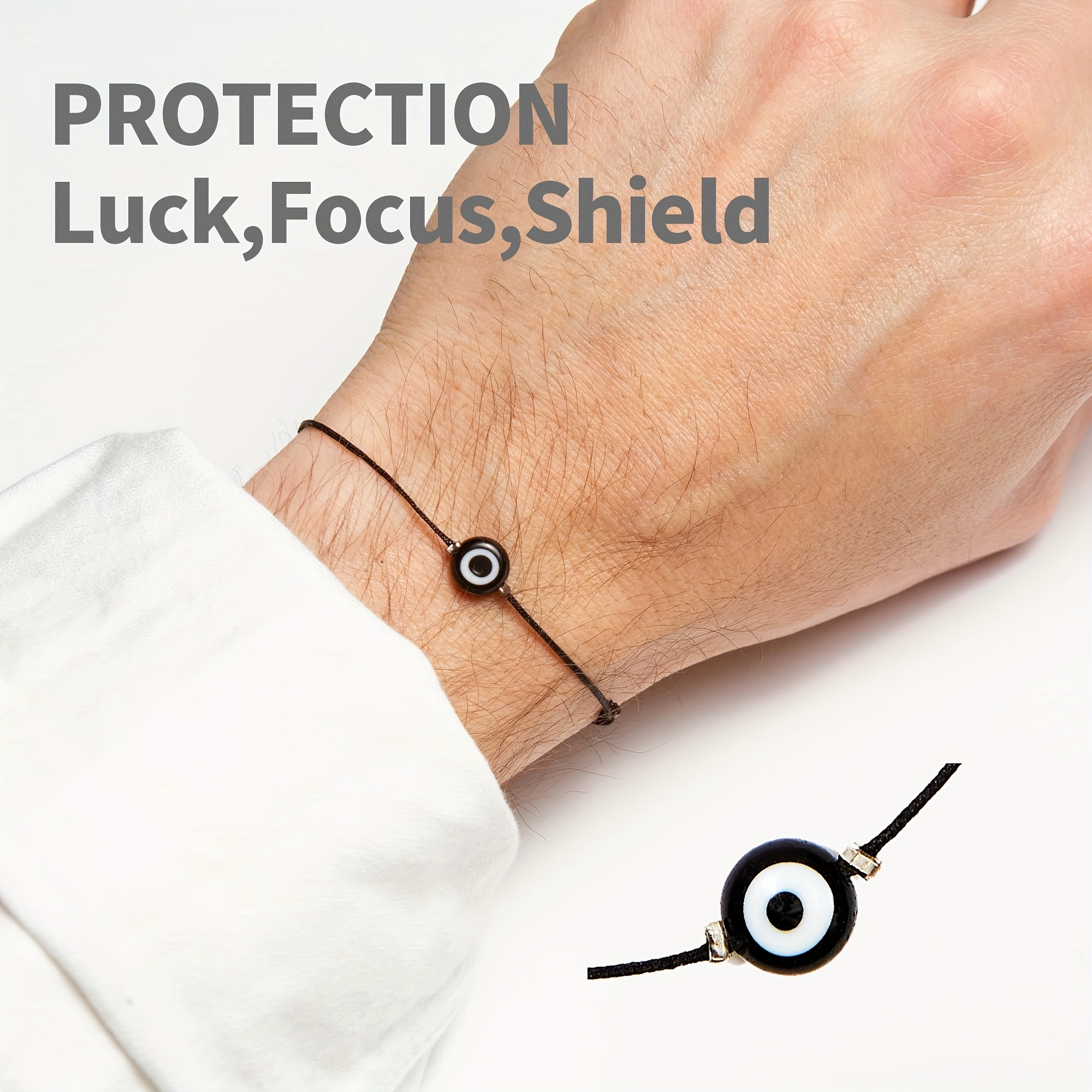 Eye Men Bracelet Women Evil Eye Jewelry Evil Eye String Bracelet Protection Bracelet, 1pc