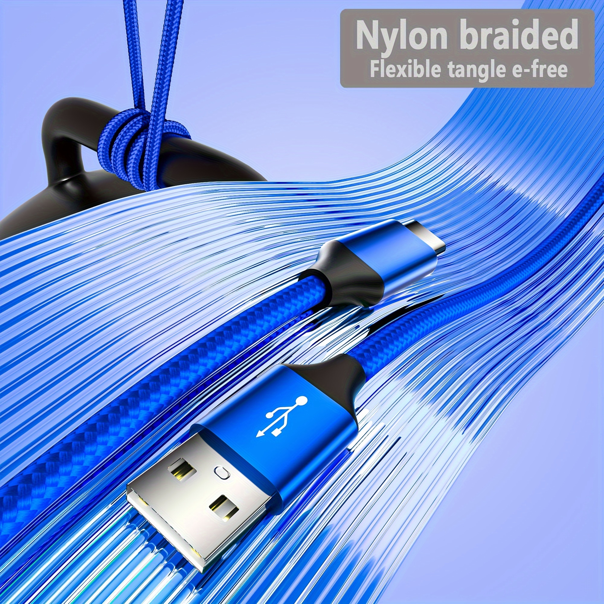 Cablu de date cu încărcare rapidă USB-C, miez de cupru pur de înaltă calitate 60W, 100,58cm/201,17cm, suportă transmisia de date 2.0 (transmisie de până la 480Mbps), compatibil cu Xiaomi, Huawei, Samsung, One Plus Vivo, Oppo, Infinixnote și alte dispozitive cu conexiune C