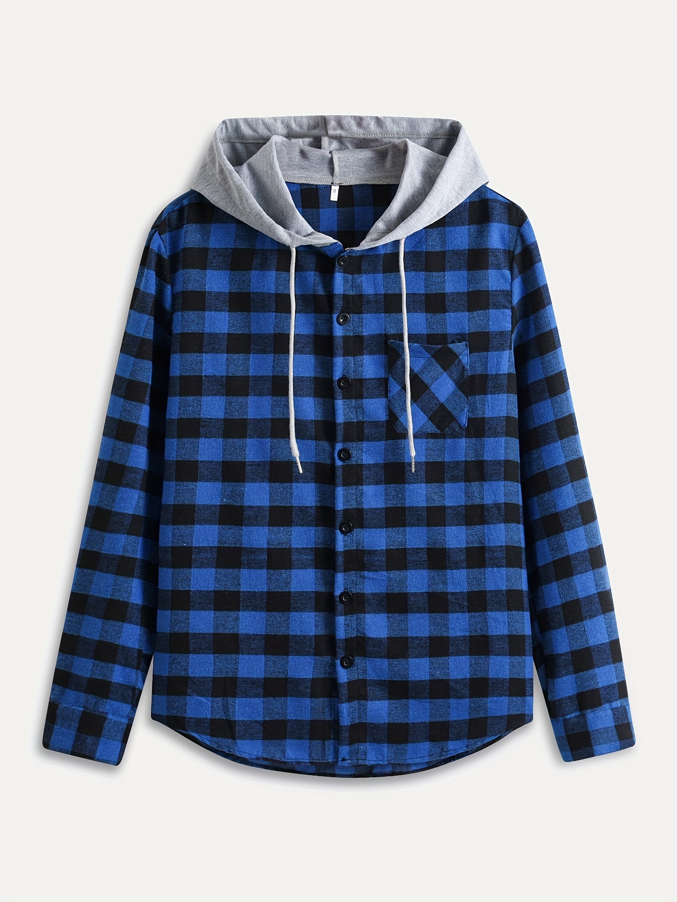 Spring Cotton Plaid Shirt for Girls Female Hooded Checked Shirts