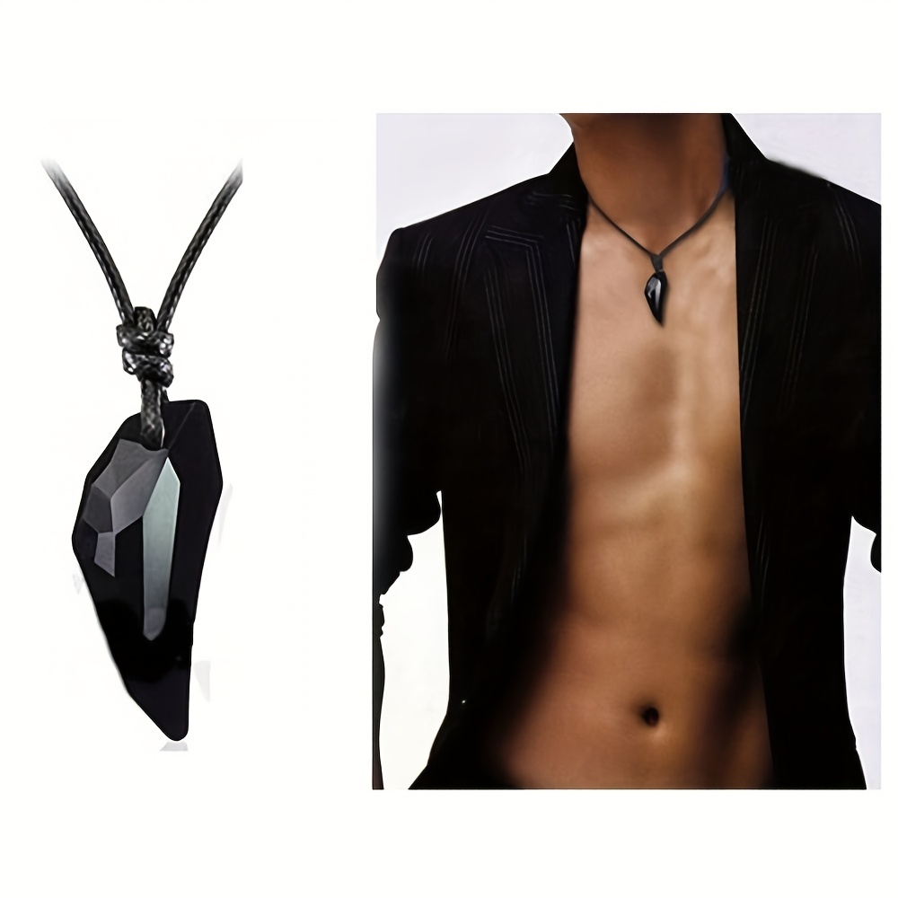 Wolf Teeth Necklace With Rope Chains, Wolf Tooth Pendant Necklace