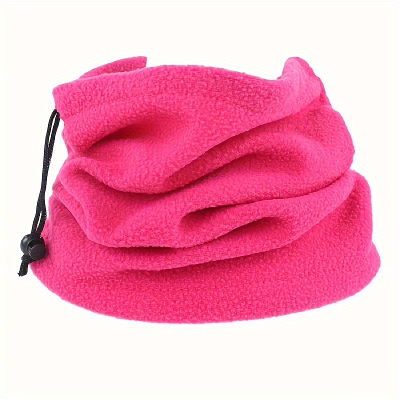 Autumn Winter Style Fleece Adjustable Neck Gaiter Women's Scarf 3-in-1 Multifunctional Ski Hat