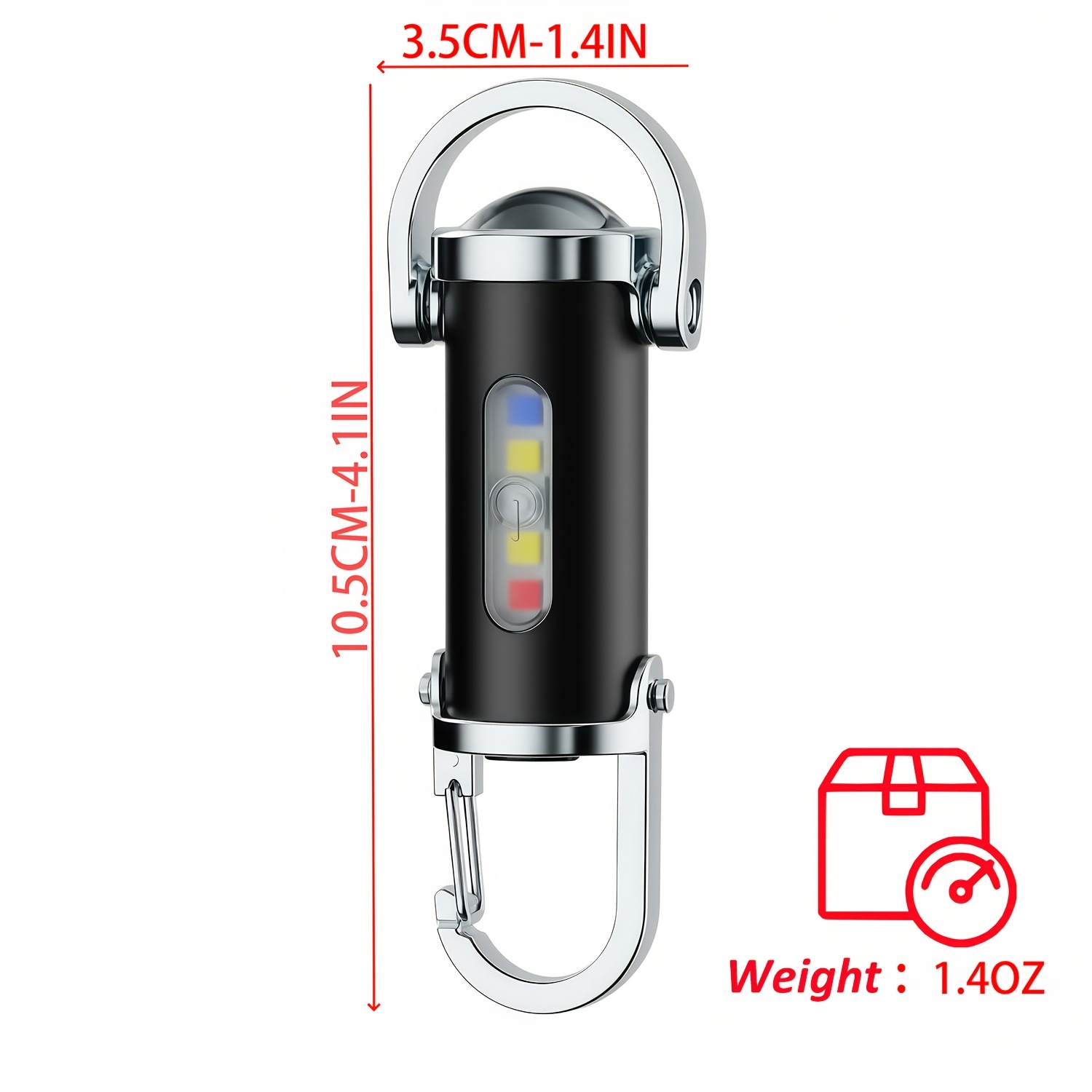 TEMU Mini Led Flashlight Portable Flashlight, Rechargeable Keychain Light With Strobe And Sos Light For Camping, Hiking, Work, Travel, Outdoor,