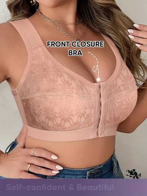 plus size front clasp lace wire