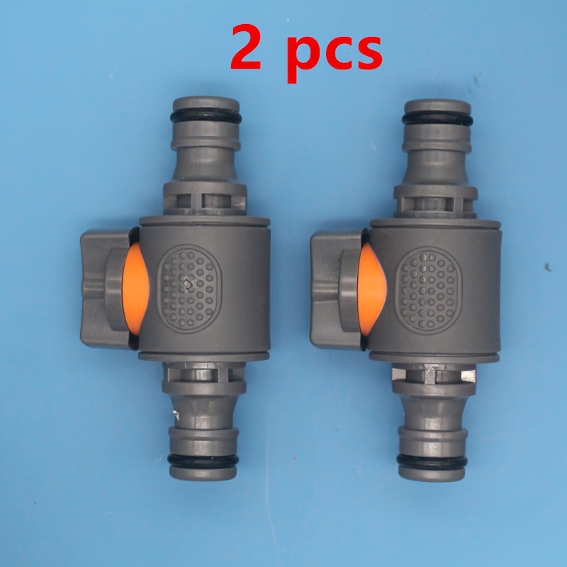 Image of Plastic Garden Hose Quick Connect Valve Set - Universal Thread Ball Valve Switch For Car Wash And Pipe Repair, Pack Of 1/2/3
