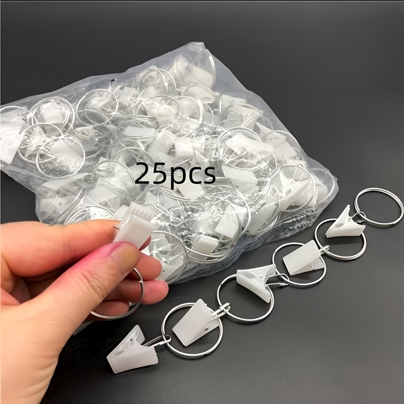 E-shop Universelle kleine Clips für die Vorhanghalterung ohne Klebstoff, Kunststoff-Vorhangclips, Unterwäsche-Clips, Hakenringe, Bettvorhang-Schnallen