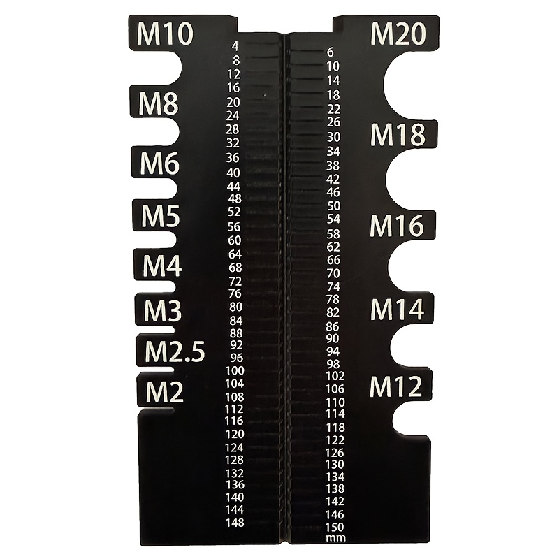 Image of Screw Measuring Tool, Size Gauge, Portable Precision Ruler, Abs Material, M2-m20 Range 4-150mm, Multiple Colors , Auxiliary Tool