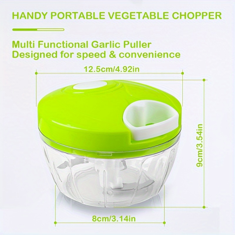 TEMU Manual String - Abs Material Garlic And Vegetable Processor, No Electricity Needed, For , Meat, Peppers, , Fruits, Nuts,