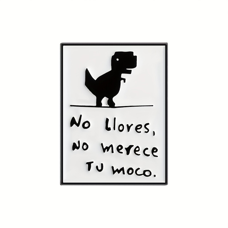 TEMU Broche de Dinosaurio Pequeño y Tierno con en Inglés, Alfiler para Cuello, Hebilla para Bufanda, Accesorio de Metal, para Mochila, Pin de Solapa