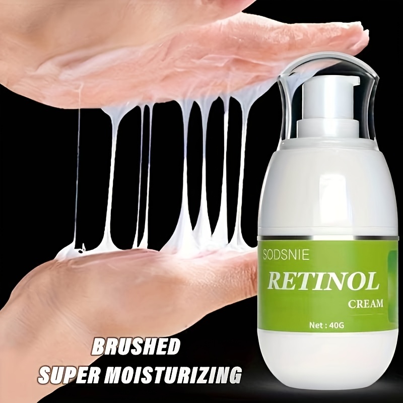 Retinol Fugtighedscreme, med Kollagen og Hyaluronsyre, Glatterende Opstrammende Hud, til Damer og Mænd, Nat- og Dag-fugtighedscreme, Huden Ser Synligt Yngre Ud