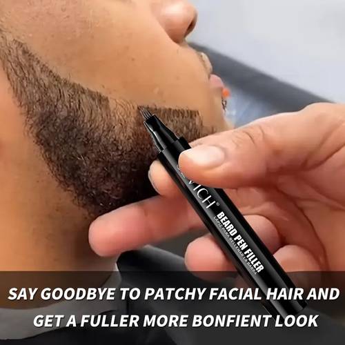 1 2 3pcs men beard pen beard pencil filler with hair brush long lasting waterproof beard pen father and gift fathers day dress up for men random new or old packaging