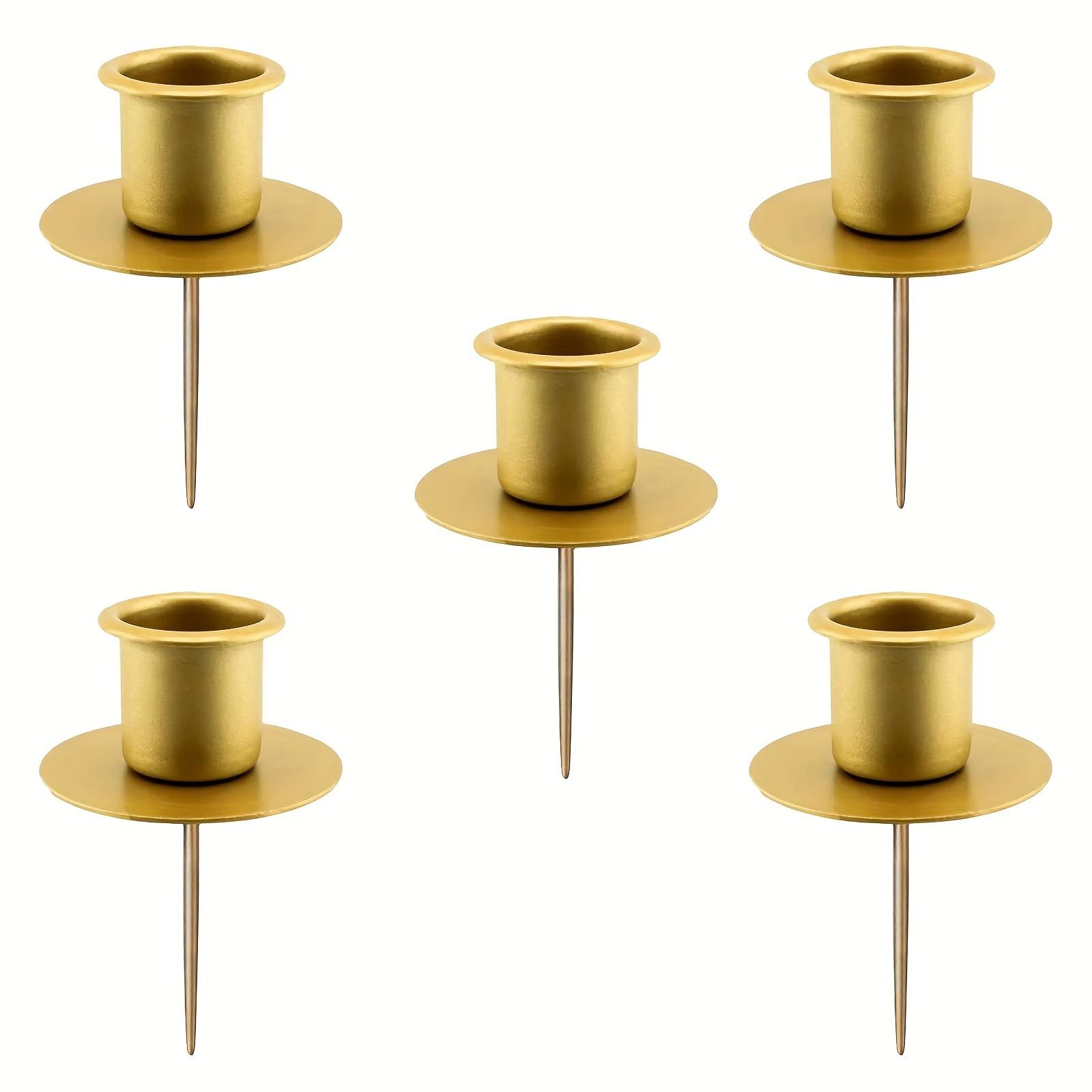 TEMU 5 Metal Cone Candles And Table Candle Holders, Black Candle Holders, Advent Candle Holders, Candle Holders, Metal Dining Table Candle Holders,