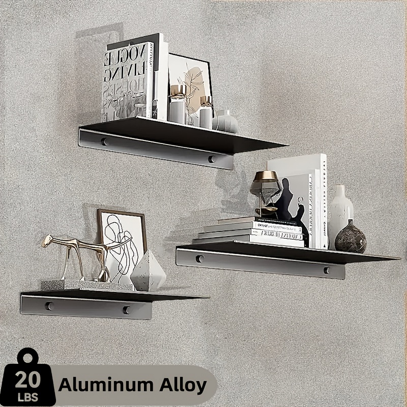 

Aluminum Wall-mounted Floating Rack, Plant Storage Rack, Art Display Rack, Bathroom And Kitchen Organizer Rack. Drilled And To The Wall For . Rust-proof And . A Surprise Gift, Shelves