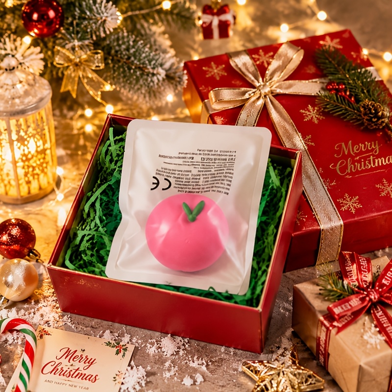 Realistic Play Food Squeeze Toys, Peach Design