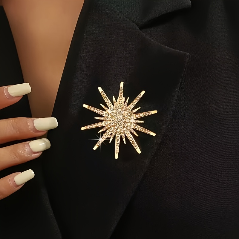 TEMU Broche de estrella, 1 pieza, diseño de , de , alfiler de traje de moda, accesorio de broche antideslizante