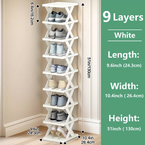 9 6 tier vertical folding shoe rack space saving corner shoe organizer holds pairs of shoes and boots multi functional storage cabinet suitable for entryway closet garage and living room ideal holiday gift