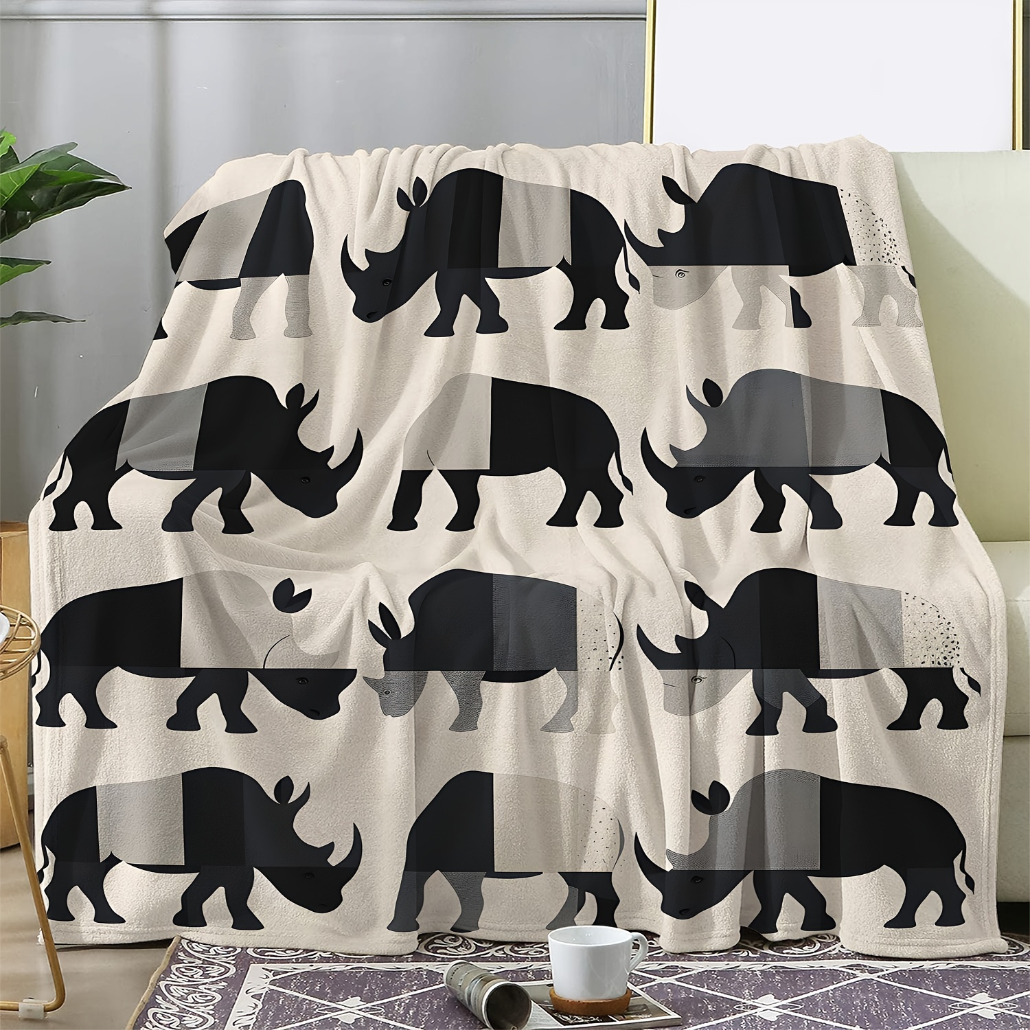 

Vintage Printed Fleece Blanket: Warm, Soft, And Versatile For All Seasons - Suitable For Sofa, Bed, Car, Office, Camping, And Travel - Perfect Gift For Any Occasion