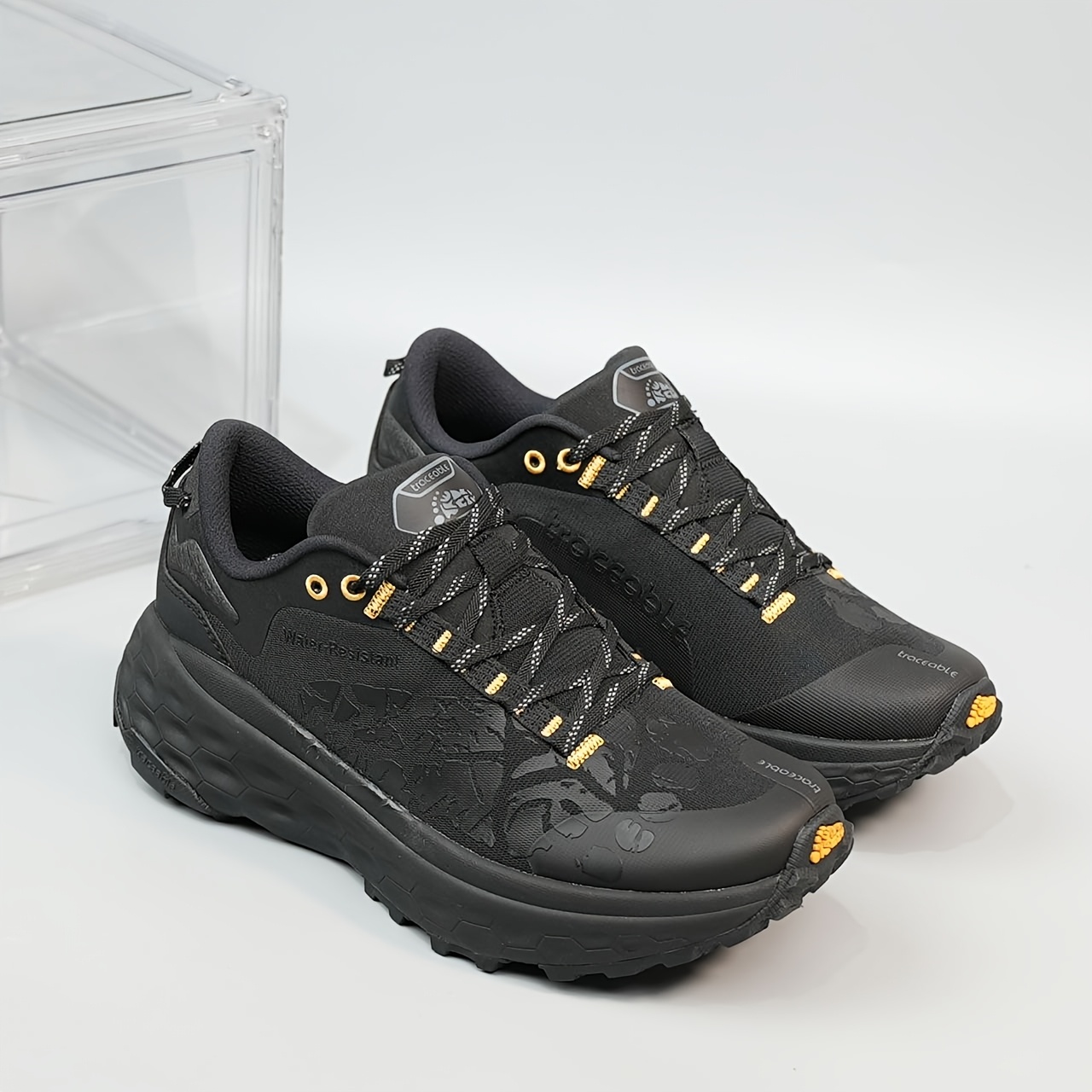 [Sneakers] Men'S Outdoor Shoes Men'S Shoes Lightweight Comfortable Shock Absorption Trail Running Shoes Anti Slip Casual Shoes Fashion Versatile Sports Running Shoes