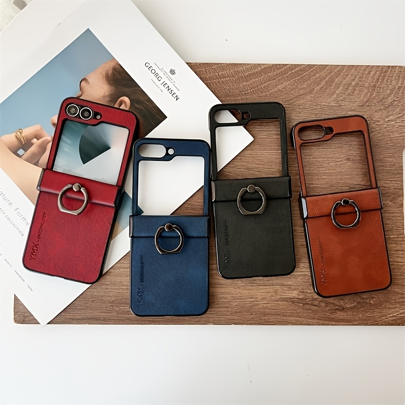 

For Z Flip 6 Phone Case Z Flip 5/ Zflip4/zflip3 Leather Phone Cover