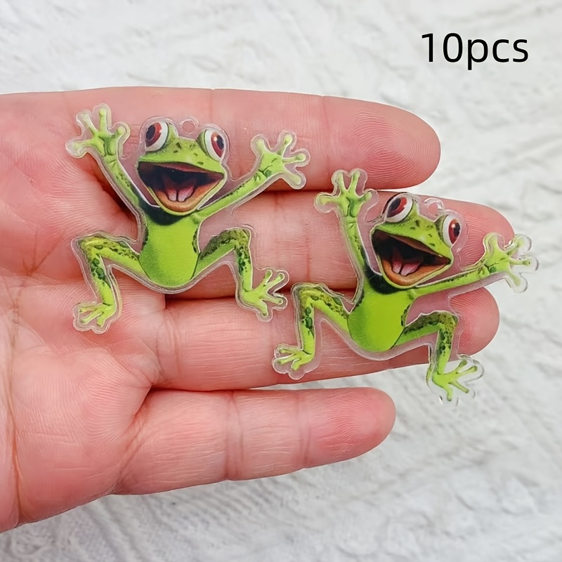 

10pcs Acrylic Charms For And Crafts - Pendants For Earrings, Necklaces, Bracelets & Keychains - Cute Animal-themed Accessories