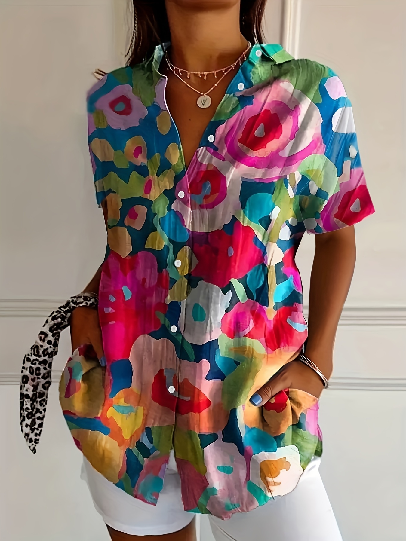 camisa hawaiana manga corta mujer talla estampado Temu El Salvador