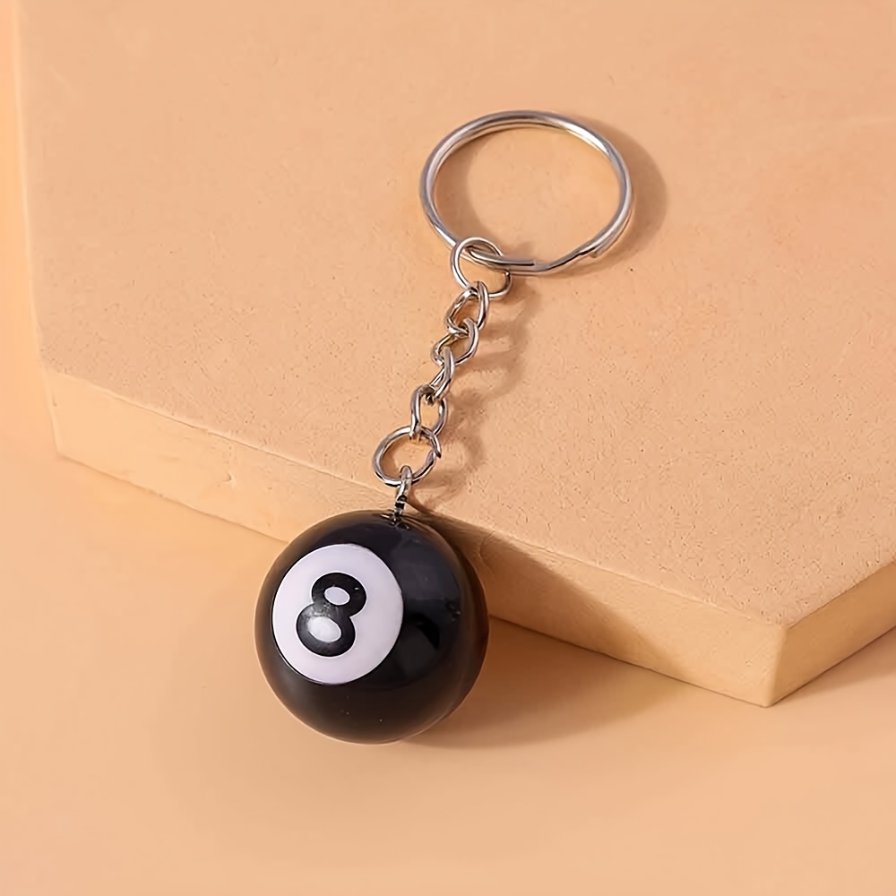 

1pc Billiard Black 8 Keychain, School Keychain, Very Suitable For Snooker Enthusiasts, Fashionable Pendant Keychain