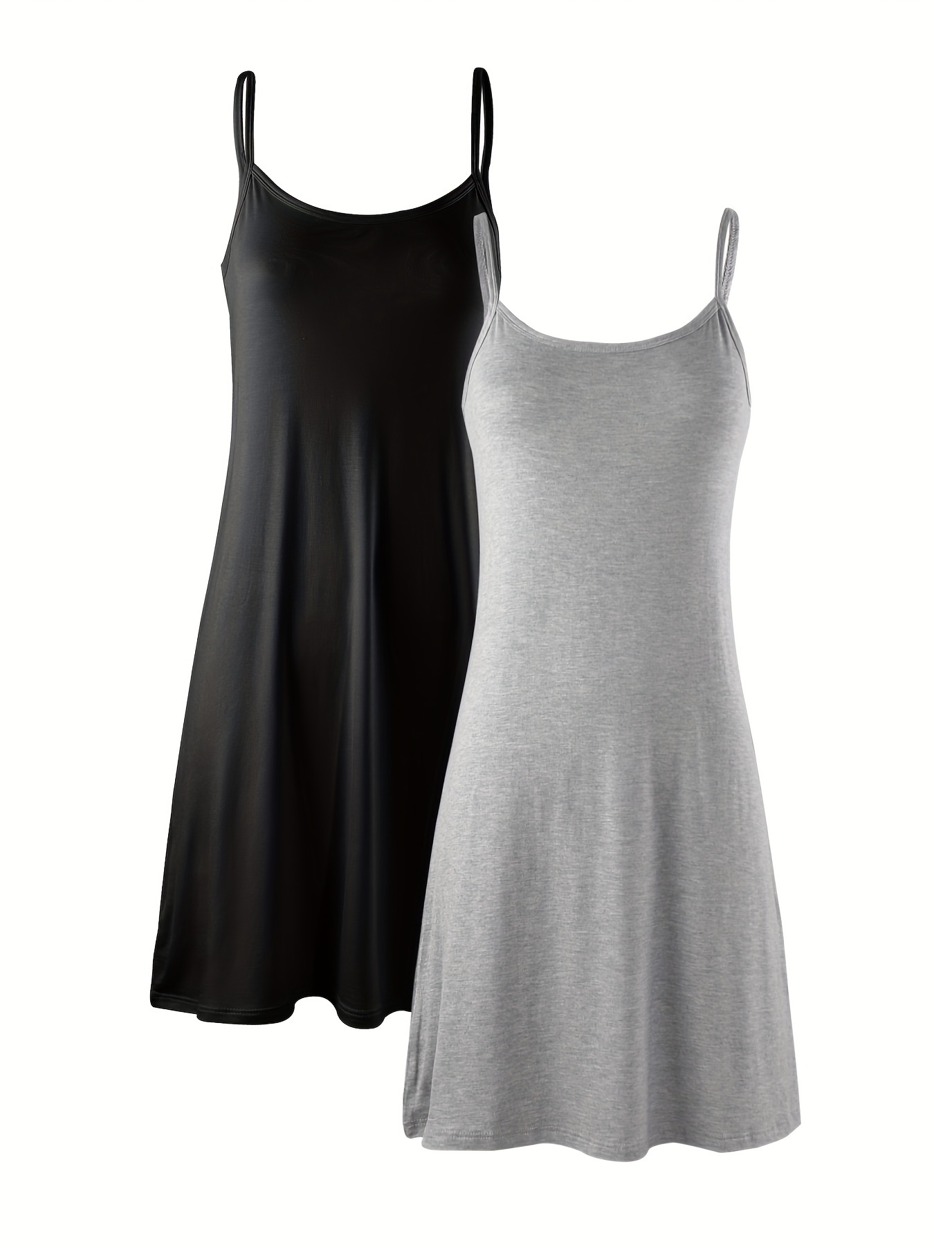 2pcs womens sleeveless a line dress beige white layered vest Temu