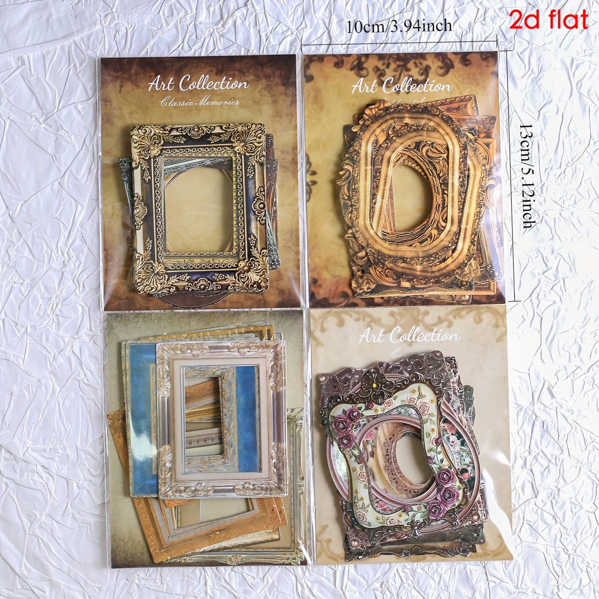 80pcs Frame Sticker Pack 2d Flat Vintage Sticker Cutout Frame Decor Sticker Junk Journal Supplies Scrapbooking Collage Materials Planner