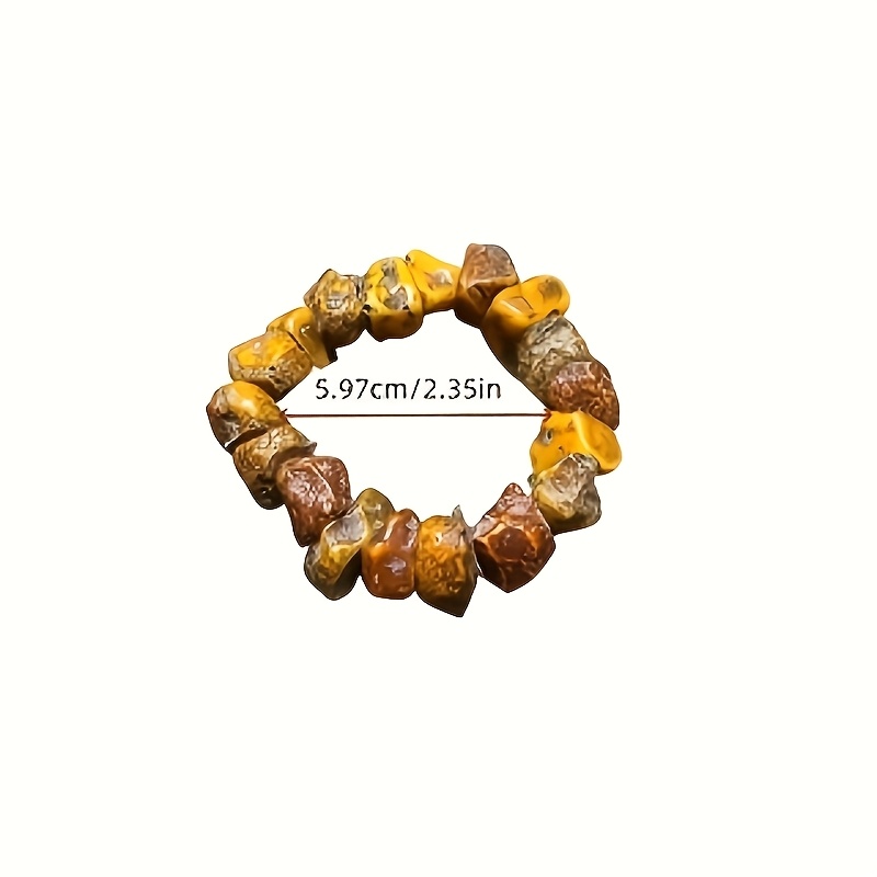 Yellow Old Beeswax Irregular-Shaped Bracelet, Unisex Gift