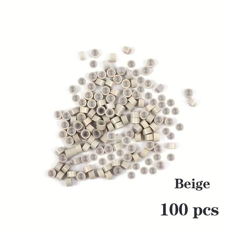 Nunify 100pcs Micro Beads For Hair Microring For Hair Extensions Professional Tube 5mm*3mm*3mm Micro Beads Micro Rings