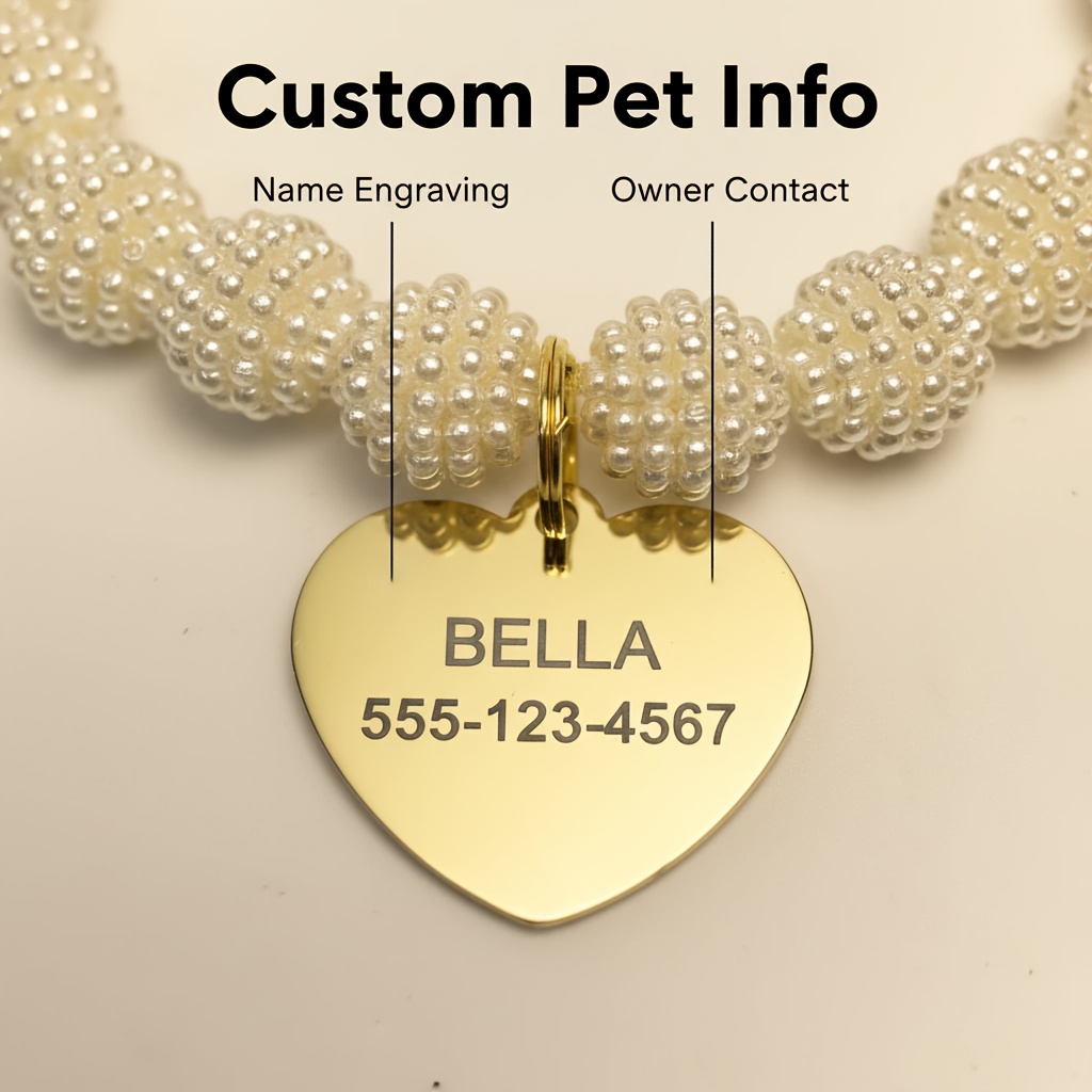 Customizable Pet Necklace, Instagram-Style Dog and Cat Accessory