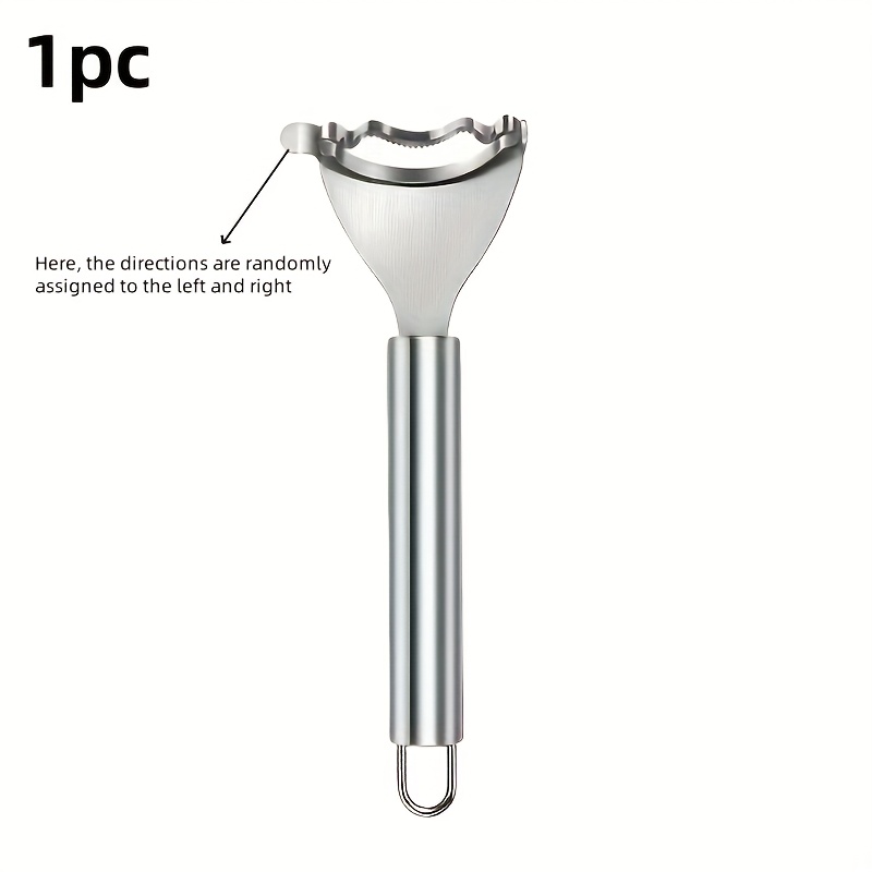 TEMU 1pc Stainless Steel Corn Peeler, Corn Remover, Kitchen Corn Scraper, Manual Corn Sheller Tool, With Food Contact Safe For Kitchen Use