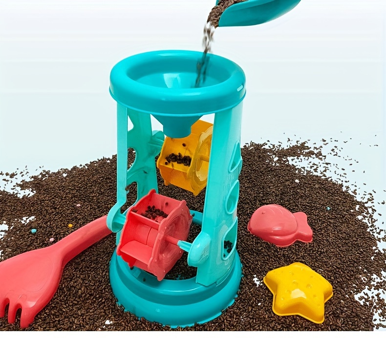 childrens beach toy set baby playing water playing sand sand timer large shovel beach bucket childrens tools details 6