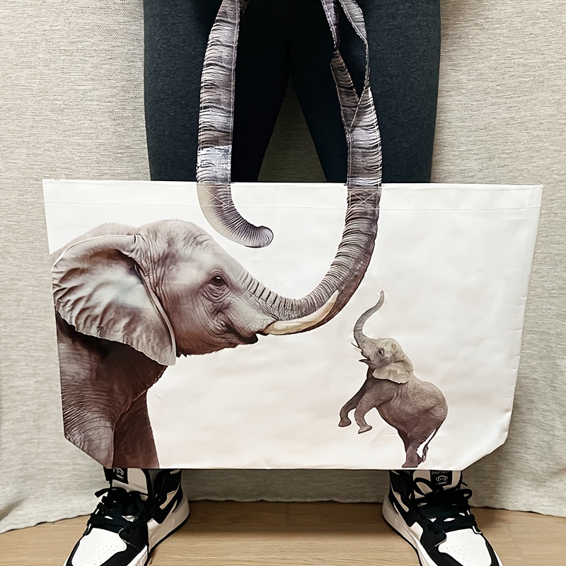 

Tote Bag, Polypropylene Woven Handbag, Large Capacity Storage Bag With Positioning Printing Design