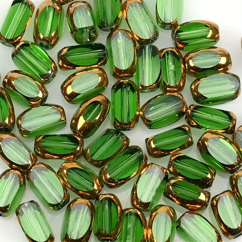 Image of 100pcs 4mm Smooth Oval Glass Beads For Making - Perfect Suitable For Earrings, Bracelets, Necklace Crafts Women's Festival Gift