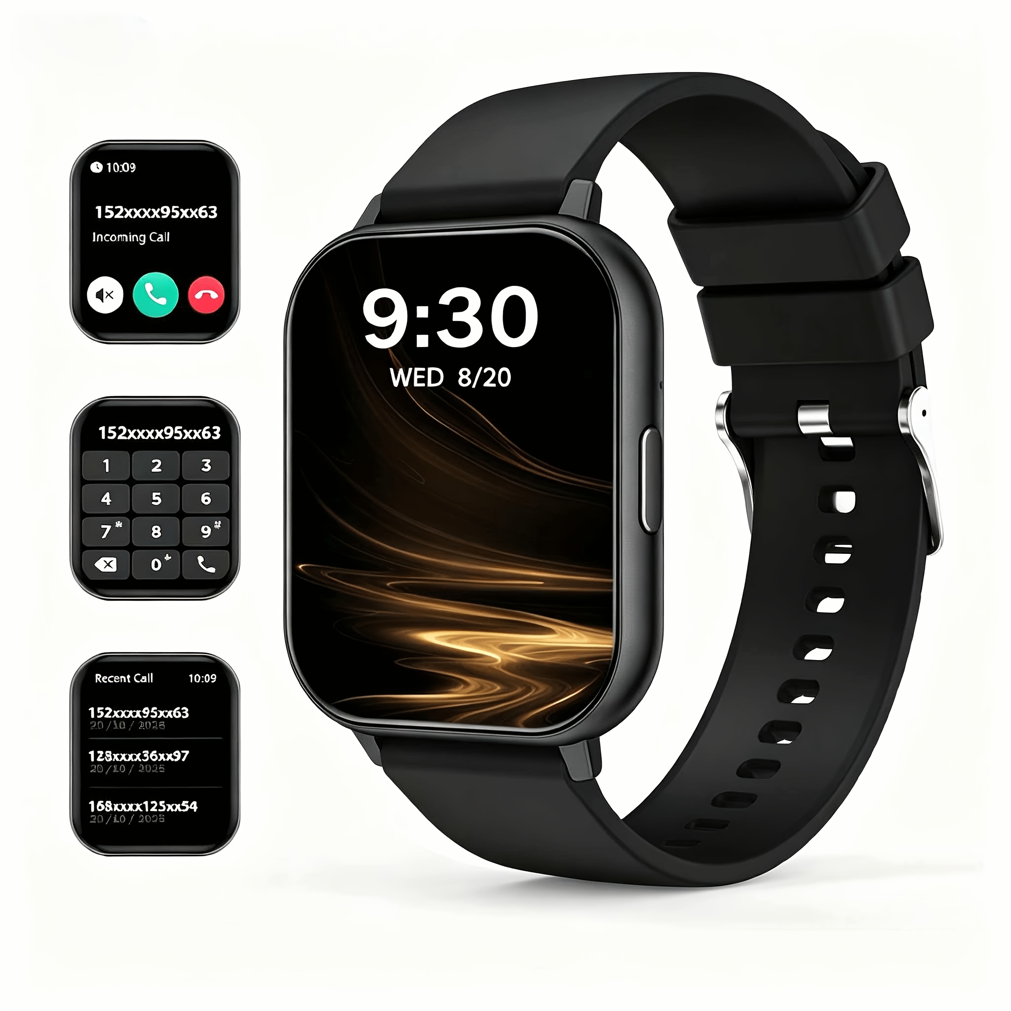 Image of Model, Full Touch Screen With Call And Message Notifications, Usb Charging, Music , Multiple Sports , Wallpaper, Suitable For And For Iphone Phones, Best Smart Watch For Men And Women