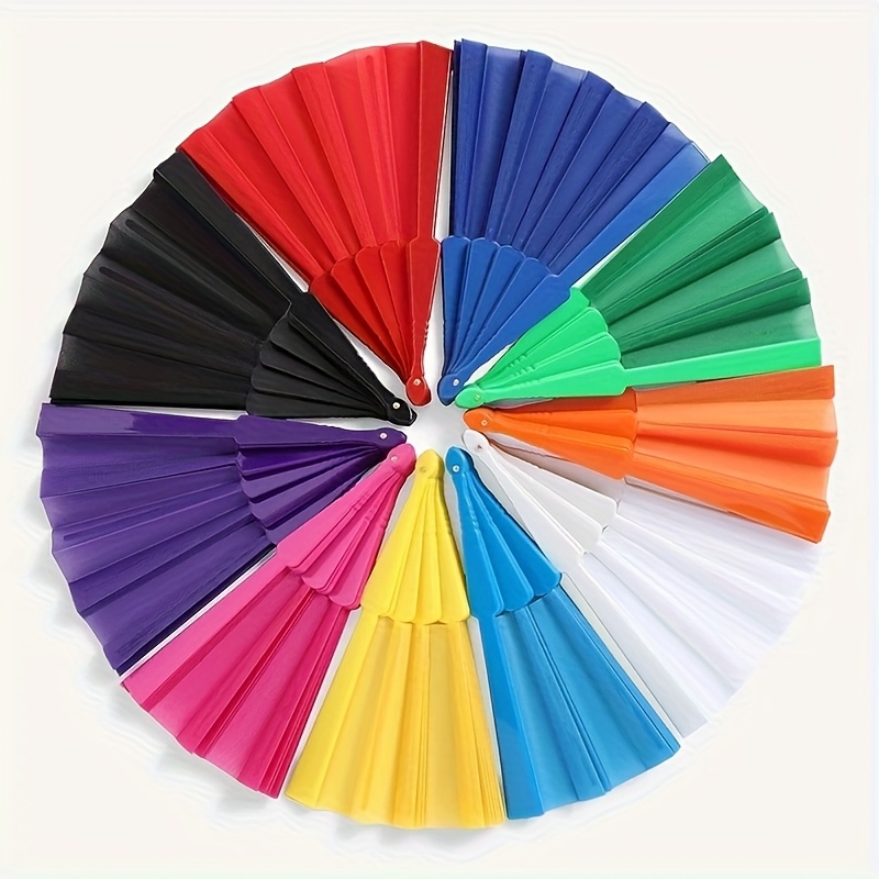 Plastic Folding Wedding Fans, 24/60/100pcs