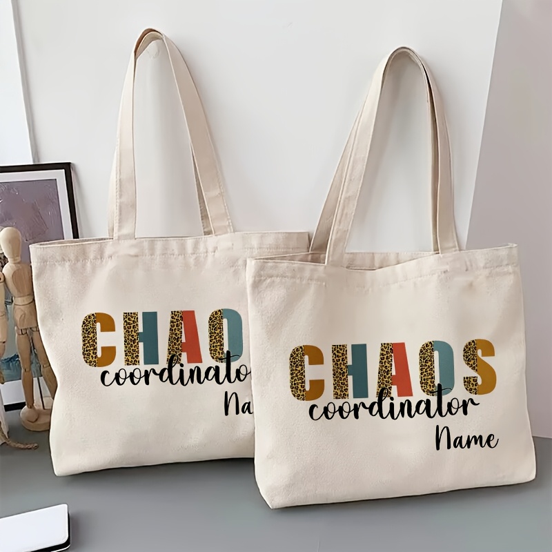 1pc personalized canvas tote bag custom Temu Norway