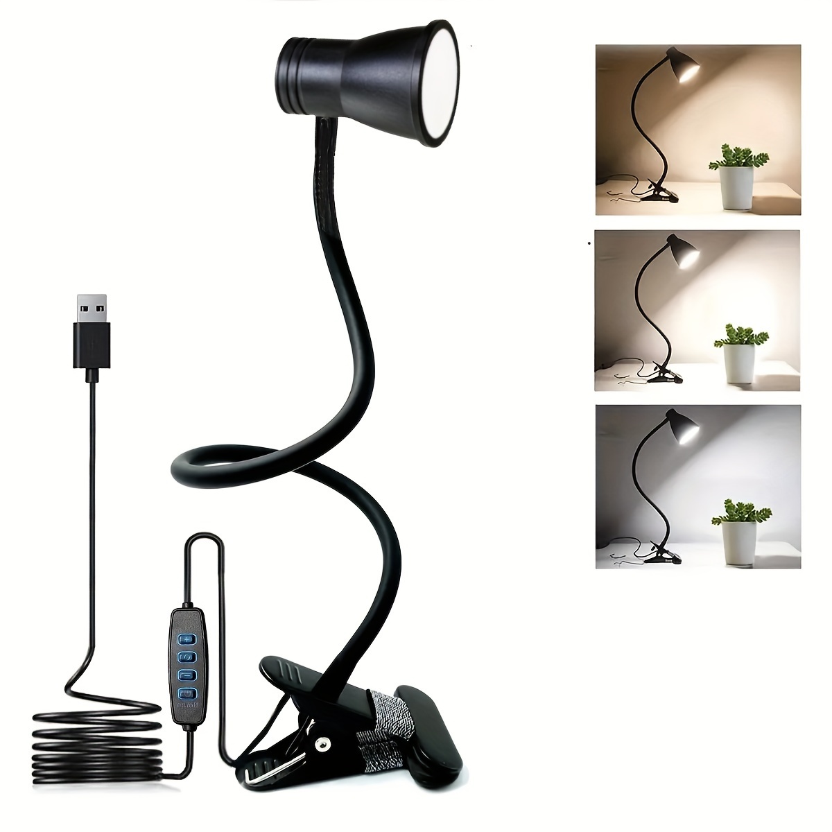 Zoomable Led Reading Light Bed Headboard Clip Spotlight Lamp Temu