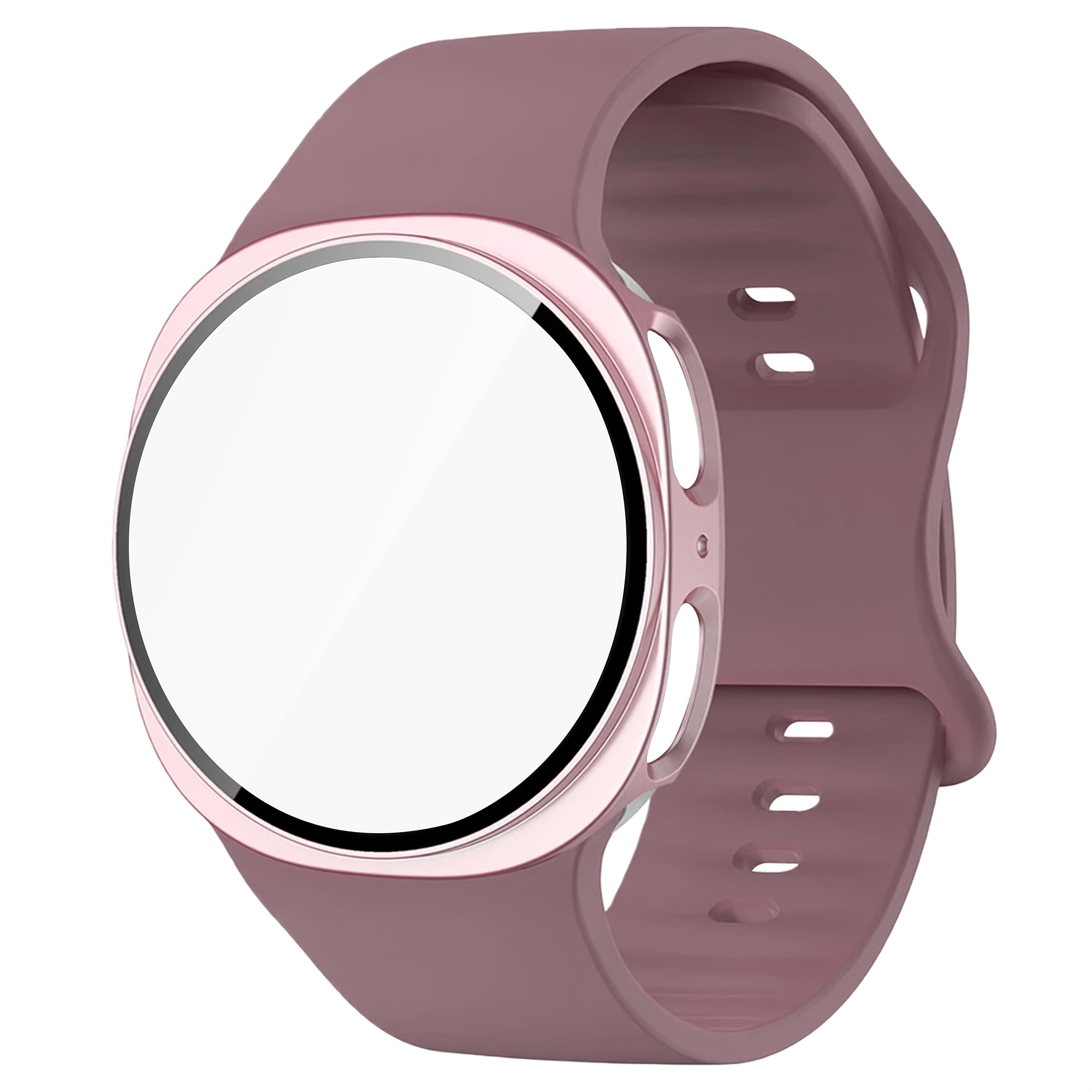 TEMU Ensemble 2-en-1 Bracelet Souple et Étui de , Compatible avec la Samsung Galaxy Watch 9/8 (40mm/44mm). Comprend un Bracelet Confortable, un Étui