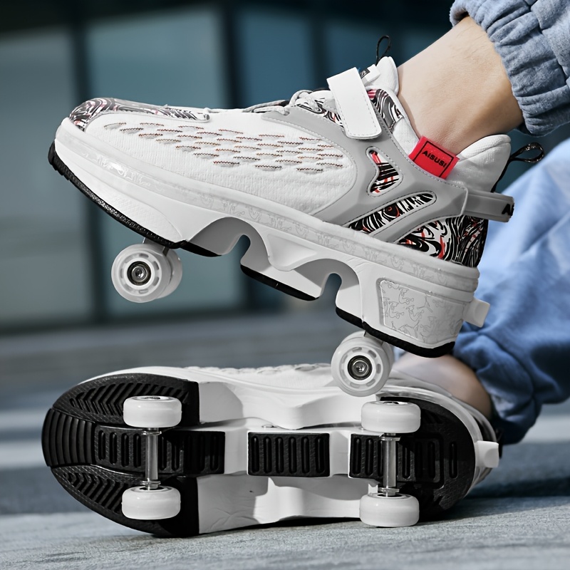 Inline Skates Shoes With Foldable Wheels Kids' Retractable Roller