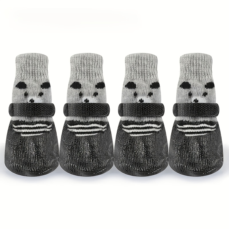 Image of New Dog Shoes, , Washable Pet Shoes And Socks, Knitted Plastic Sole,, Anti-drop, Wear-resistant, For Small To Medium Dogs, Non-slip Outdoor Socks, Paw Protectors